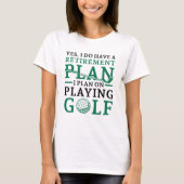 T-shirt Plan de retraite Golf (Devant)