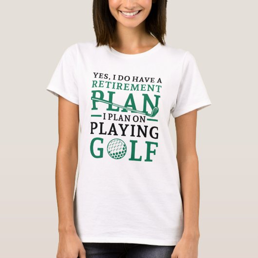 T-shirt Plan de retraite Golf (Devant)
