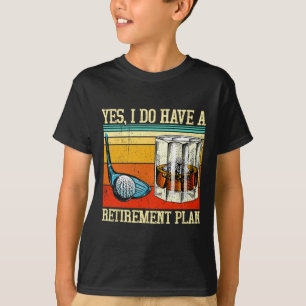 T-shirt Plan de retraite Golf Bourbon Retraité Drôle Retra
