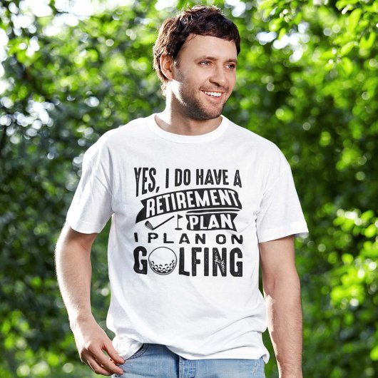 T-shirt Plan de retraite Golfing