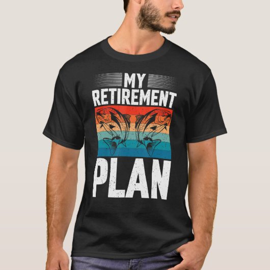 T-shirt Plan de retraite papa et grand-père de pêche (Devant)