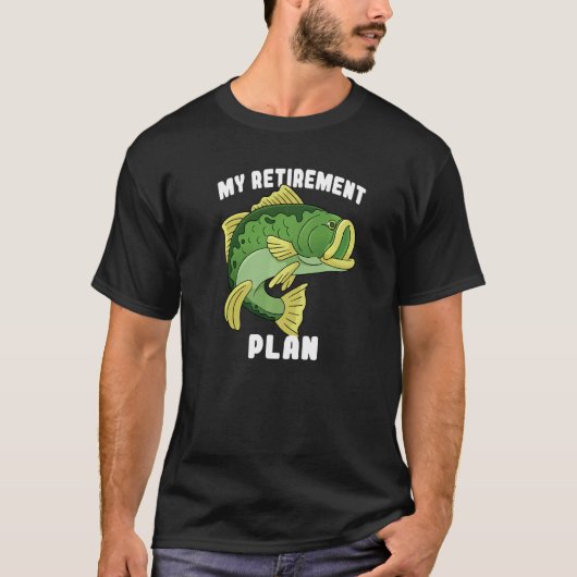T-shirt Plan de retraite pêche drôle 2 (Devant)