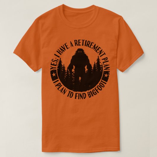 T-shirt Plan de retraite Silhouette Sasquatch (Design devant)
