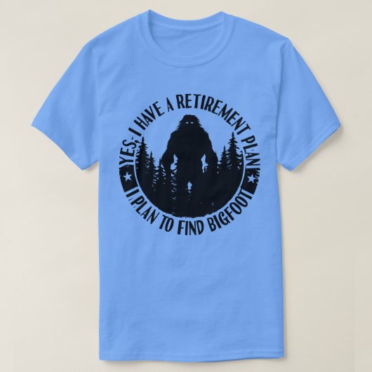 T-shirt Plan de retraite Silhouette Sasquatch (Design devant)