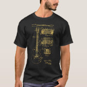 T-shirt Plan de structure guitare (Devant)