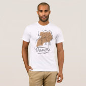 T-shirt Plan des éléphants de l'Ouganda (Devant entier)