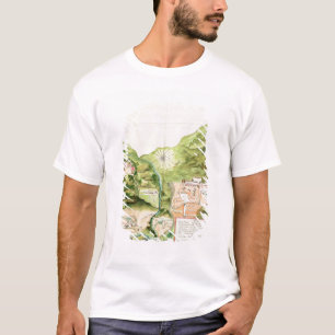 T-shirt Plan des mines d'Oaxaca, Mexique, 1785-87