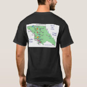 T-shirt Plan des noms des emplacements SLO (Dos)