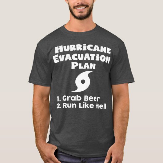 T-shirt    Plan d'évacuation des ouragans (Devant)