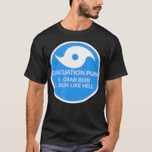 T-shirt Plan d'évacuation des ouragans amusant