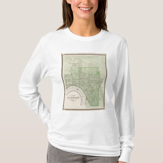 T-shirt Plan d'Evansville, Vanderburgh Co (Devant)