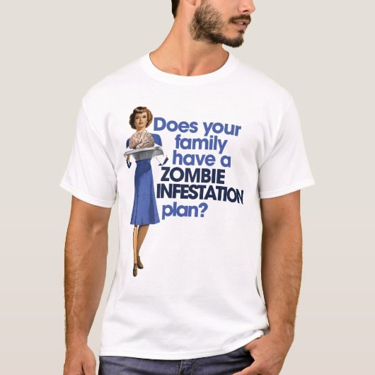 T-shirt Plan d'infestation zombie (Devant)