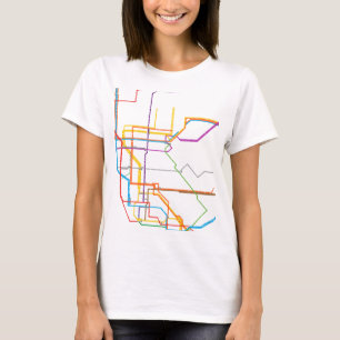 T-shirt Plan du métro de la ville