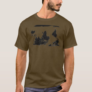 T-shirt Plan du monde à l'envers Penser différemment