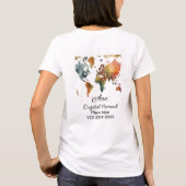 T-shirt Plan du monde ajouter votre nom texte place téléph (Dos)