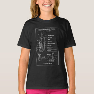 T-shirt Plan d'un ancien téléphone cellulaire breveté