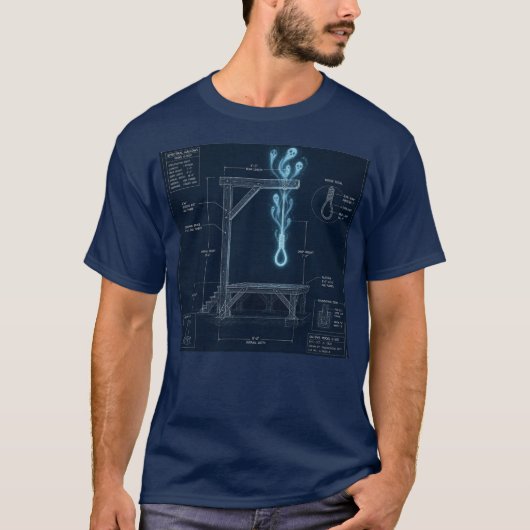 T-shirt Plan d'une potence hantée spectrale (Devant)