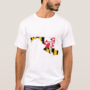 T-shirt Plan et drapeau du Maryland