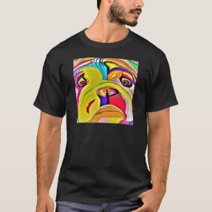 T-shirt Plan rapproché de bouledogue