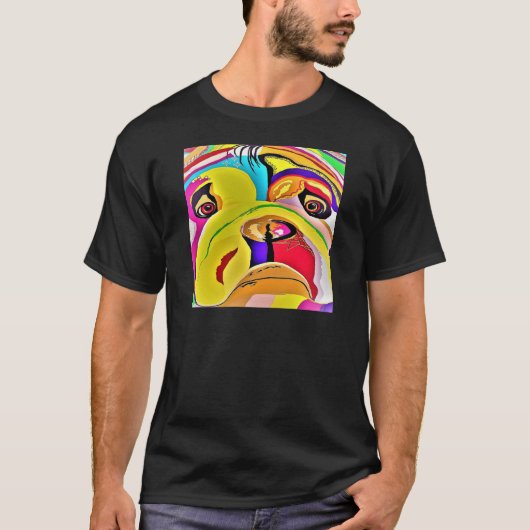 T-shirt Plan rapproché de bouledogue (Devant)