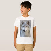 T-shirt Plan rapproché de loup gris (Devant entier)