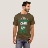 T-shirt Plan sur le jeu de fléchettes Plan de retraite (Devant entier)
