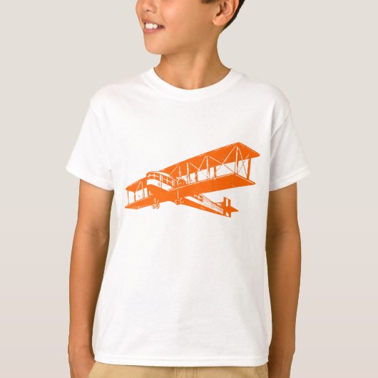 T-shirt Plan vintage - Orange (Devant)