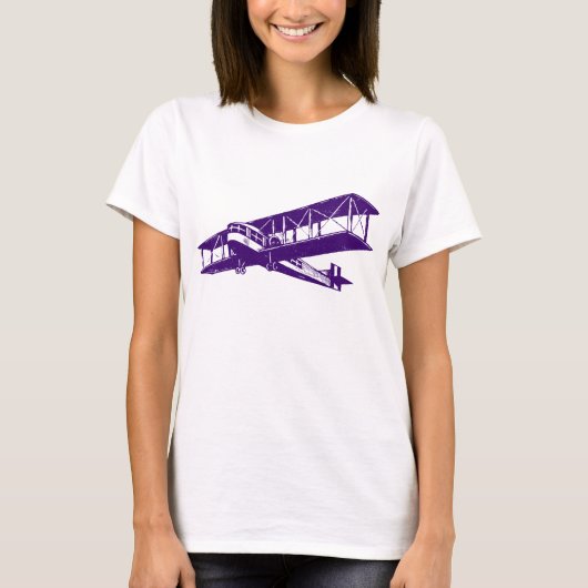 T-shirt Plan vintage - Violet profond (Devant)