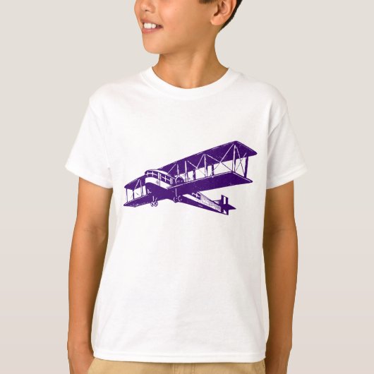 T-shirt Plan vintage - Violet profond (Devant)
