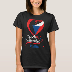T-shirt Plana République Tchèque Drapeau Cardiaque Lion Ti