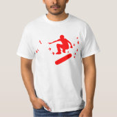 T-shirt planche à roulettes avec oiseaux (Devant)