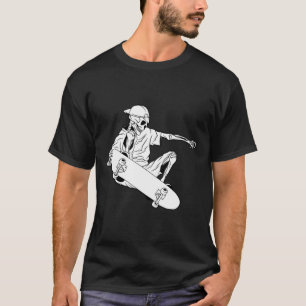 T-shirt Planche à roulettes Halloween pour hommes Cadeau S