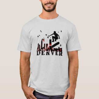 T-shirt planche à roulettes. le feu de Denver