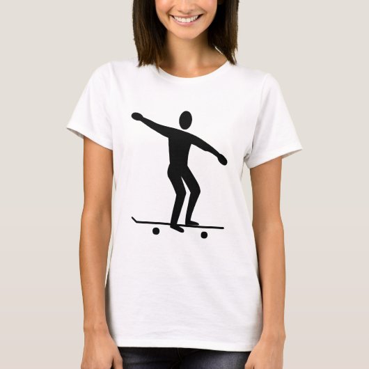 T-shirt Planche à roulettes - Noir (Devant)