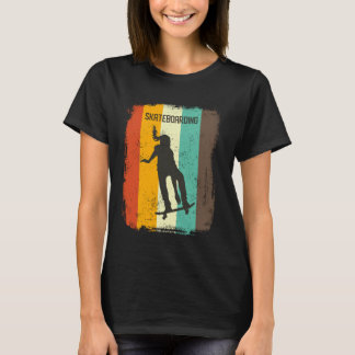 T-shirt Planche à roulettes Rétro 70s Vintage Femme Skateb