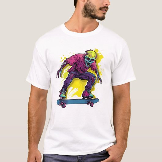 T-shirt Planche à roulettes Zombie (Devant)