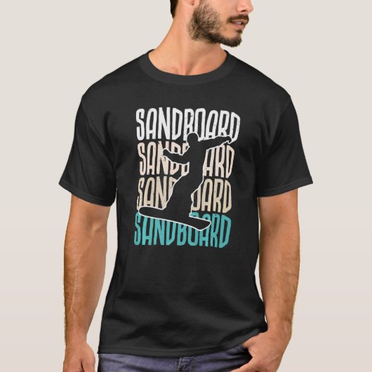 T-shirt Planche à sable Retro Sand Dune Sandboard (Devant)