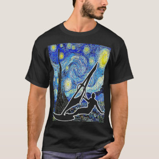 T-shirt Planche à voile Starry Night Planche à voile Peint