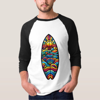 T-shirt Planche de surf colorée