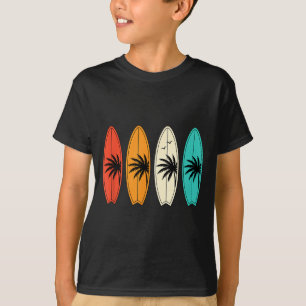 T-shirt Planche de surf Palmier Plage Enfants Été Sports