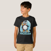 T-shirt Planche de surf Pingouin de vacances (Devant entier)
