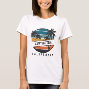 T-shirt Planche de surf rétro Huntington Beach Californie 