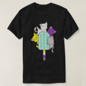 T-shirt Planche non binaire Pan Cat Kawaii LGBTQ Pr non bi (Design devant)