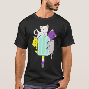T-shirt Planche non binaire Pan Cat Kawaii LGBTQ Pr non bi
