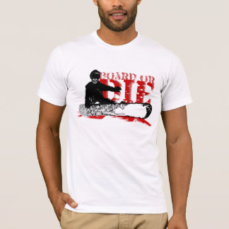 T-shirt PLANCHE OU PLUS. skeleboarder. vent brisé. noir&ro