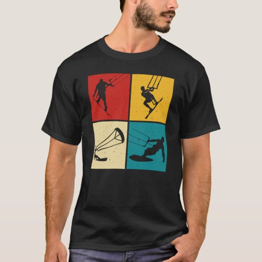 T-shirt Planche Rétro Kitesurf (Devant)