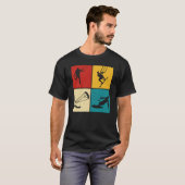T-shirt Planche Rétro Kitesurf (Devant entier)