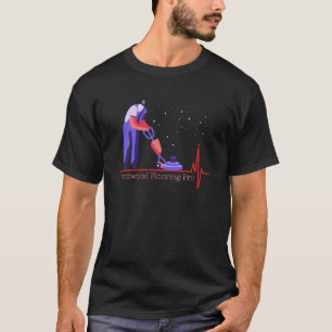 T-shirt Plancher en bois franc Pro Construction Plancher