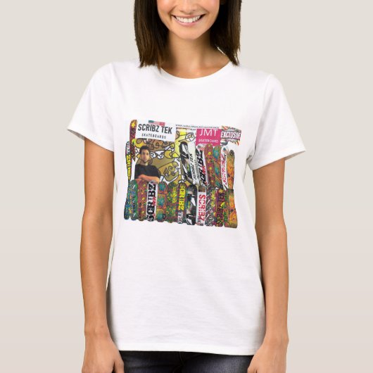 T-SHIRT PLANCHERS DE SKATEBOARDS SCRIBZ TEK / JMT USA (Devant)