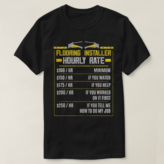T-shirt Planchers Installer Planchers Installer Entreprene (Design devant)